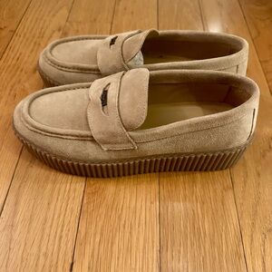 Weekend Max Mara Tan Suede Moccasins
